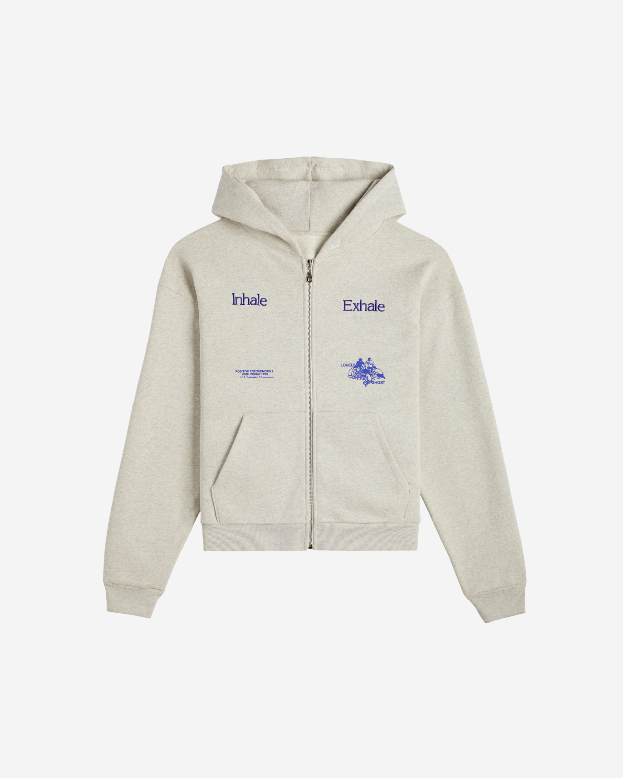 Inhale Exhale Heavyweight Zip-Up Boxy Hoodie