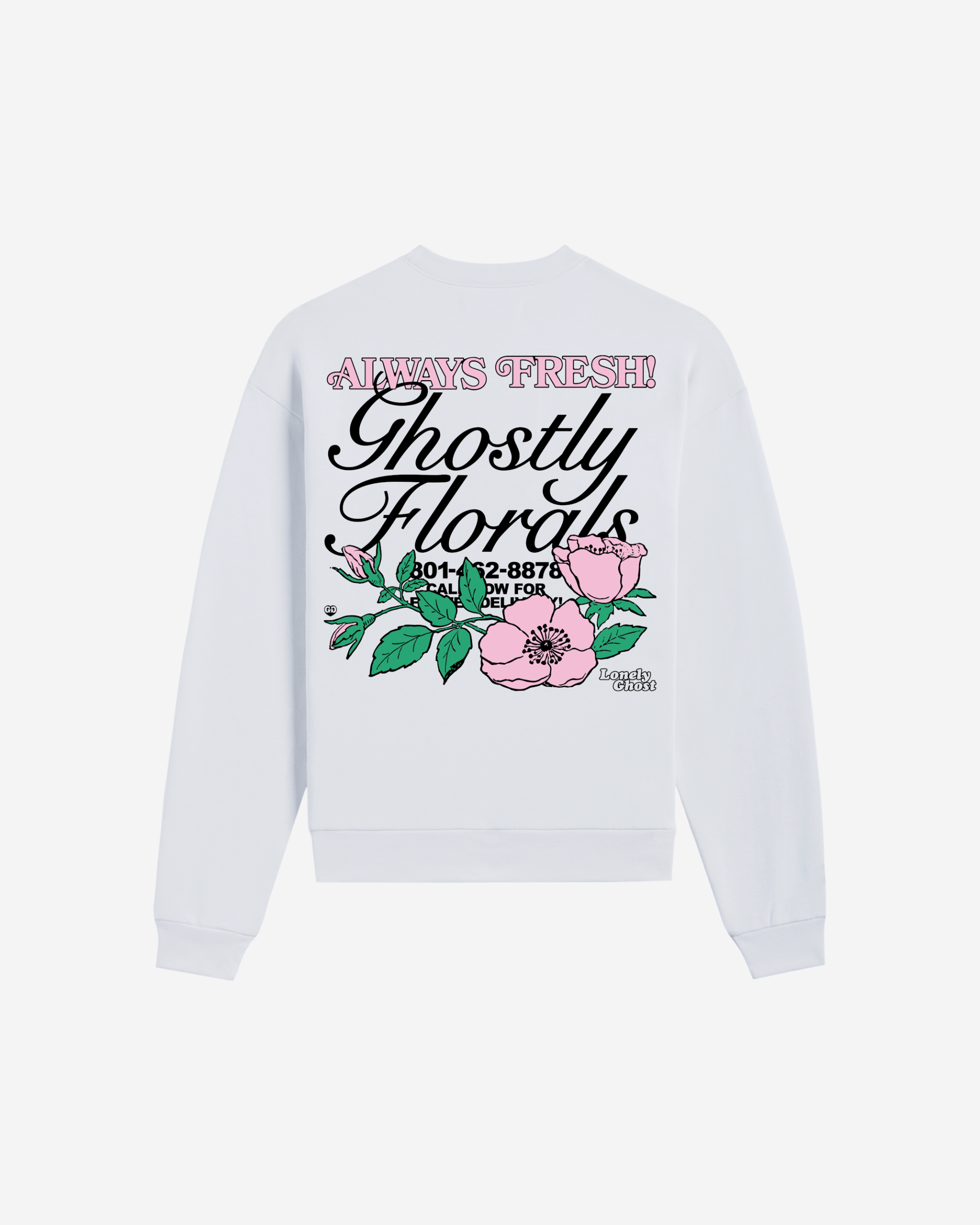 Ghostly Florals Crewneck Sweater